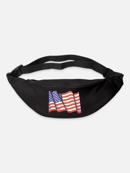 American Flag - Bum bag - black