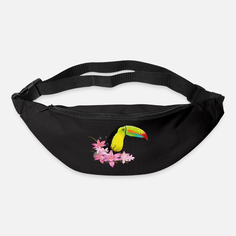 Toucan à bec vert - Sac banane - noir