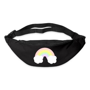 Cute Pastel Rainbow - Bum bag - black - Front