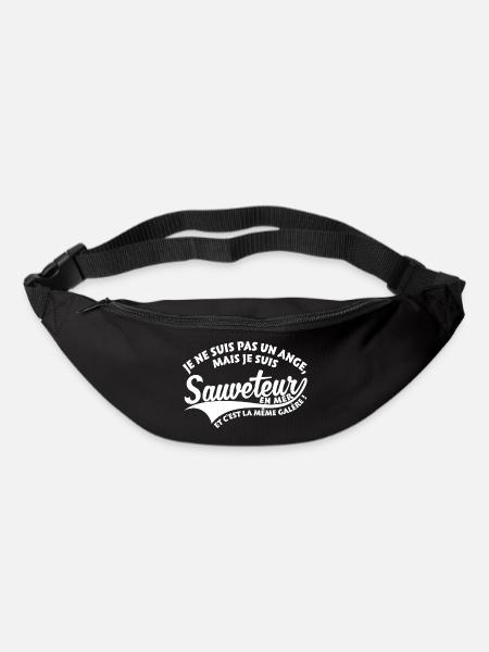 Ange Sauveteur en mer - Sac banane - noir