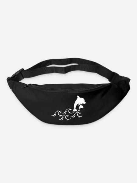 Dauphins - Sac banane - noir