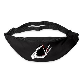 Cook's hand holds a black heart enclosed - Bum bag - black - Front