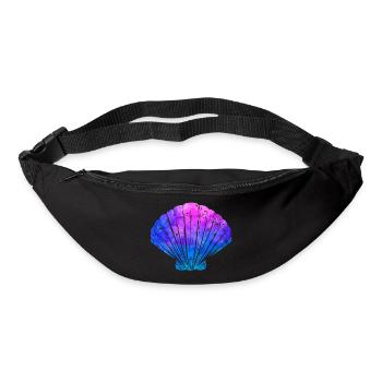 Pinke Ozean Muschel Beach Life - Gürteltasche - Schwarz - Vorne