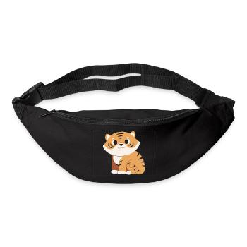 Kuscheltiger Cartoon Streifenmuster - Gürteltasche - Schwarz - Vorne