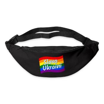 Slava Ukraini Slava Ukraine Rainbow Flag LGBTQ gay - Bum bag - black - Front