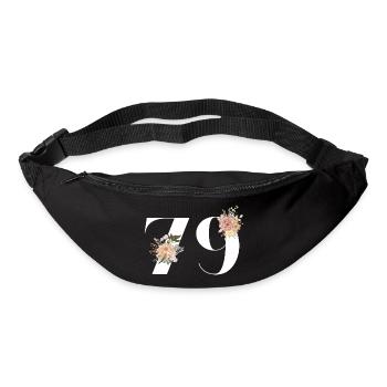 Blumen zum 79-jährigen Jubiläum (Geschenk von 79 Jahren) - Gürteltasche - Schwarz - Vorne