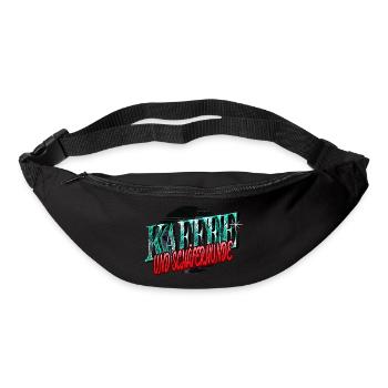 hundefreund kaffeeliebhaber kaffeebohne humor - Gürteltasche - Schwarz - Vorne