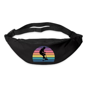 Stunt Scooter Freestyle Scootering Vintage Retro - Gürteltasche - Schwarz - Vorne