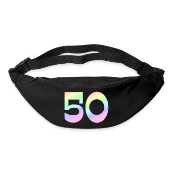 geburtstagsshirt, 50 pastell Verlauf - Gürteltasche - Schwarz - Vorne