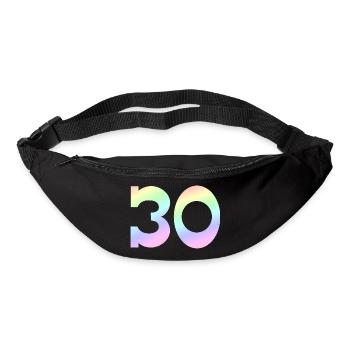 feiern, 30 pastell Verlauf - Gürteltasche - Schwarz - Vorne