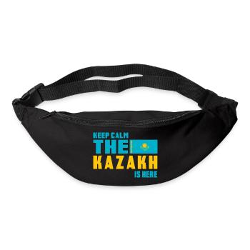 Design du drapeau Keep Calm Kazakhstan - Sac banane - noir - Devant