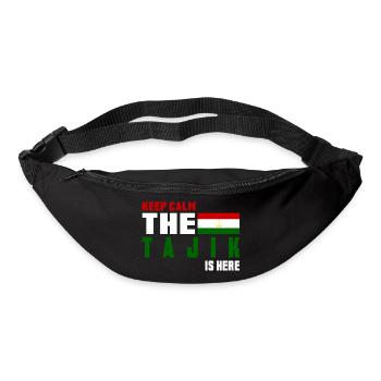 Keep Calm Tajikistan flag design - Bum bag - black - Front