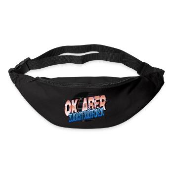 bday kaffeeliebhaber zitat geburtstagsgeschenk - Gürteltasche - Schwarz - Vorne