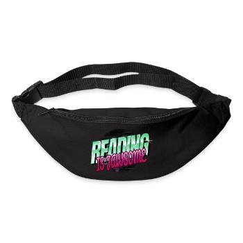 movies geek gift book dragon green love - Bum bag - black - Front