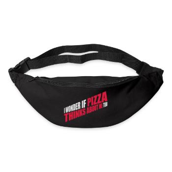 pizza thinks about me - Gürteltasche - Schwarz - Vorne
