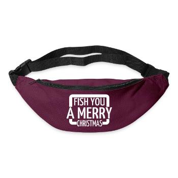 christmas happy rod jokes under the tree gift - Gürteltasche - Burgunderrot - Vorne