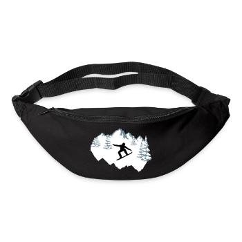 Snowboarder, Snowboarding, Snowboard - Gürteltasche - Schwarz - Vorne