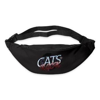 joke kitten persian cat cat collage tshirts - Bum bag - black - Front