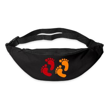 Grossesse Baby shower Babyshower Boy Girl - Sac banane - noir - Devant
