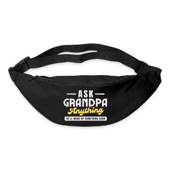 Ask Grandpa anything He´ll makeup somthing Good - Gürteltasche - Schwarz - Vorne