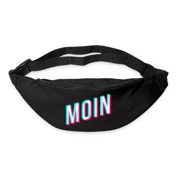 Moin | Glitcheffekt | Tiktok - Gürteltasche - Schwarz - Vorne