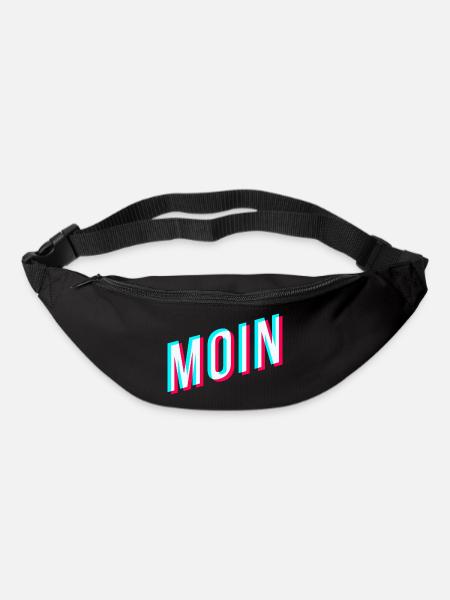 Moin | Glitcheffekt | Tiktok - Gürteltasche - Schwarz