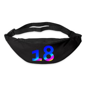 verschenken, 18 blauton mit Farbverlauf - Gürteltasche - Schwarz - Vorne