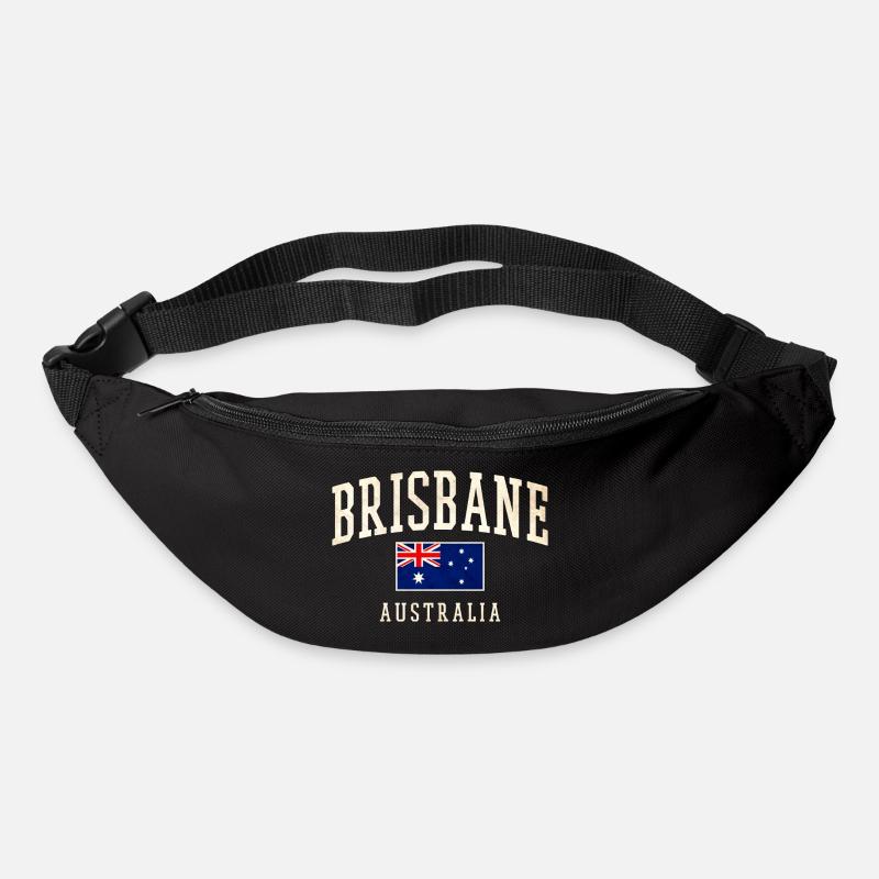 Brisbane Australien Vintage Flag Design - Gürteltasche - Schwarz
