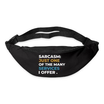 Sarcasm t-shirt design, Humorous t-shirt design - Bum bag - black - Front