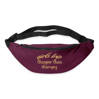 GIRLS TRIP THEAPER THAN THERAPY - Sac banane - bordeaux  - Devant