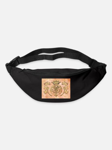 Bach seal / monogram / coat of arms / insignia - Bum bag - black