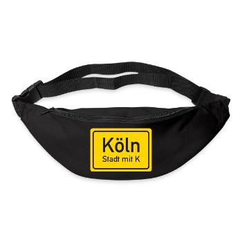 Panneau de nom de lieu Cologne Allemagne - Sac banane - noir - Devant