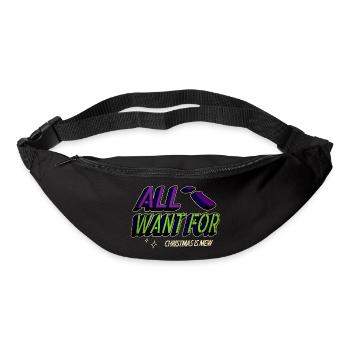 Citation drôle Animal dinosaure amant bande dessinée Noël - Sac banane - noir - Devant
