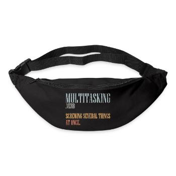 Définition du multitâche vintage Une personne maladroite - Sac banane - noir - Devant