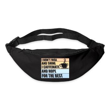 Je ne me lève pas et je brille, je caféine et j’espère blaguer - Sac banane - noir - Devant