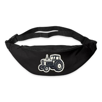 Traktor Linienzeichnung Vintage - Gürteltasche - Schwarz - Vorne