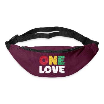 One Love Reggae Musique - Sac banane - bordeaux  - Devant