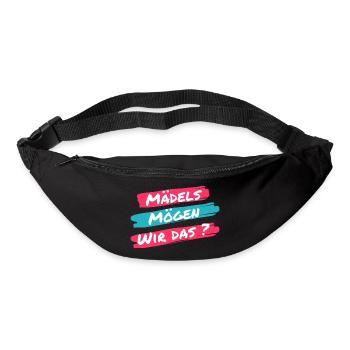 Girls, do we like that? Funny saying of a click - Bum bag - black - Front