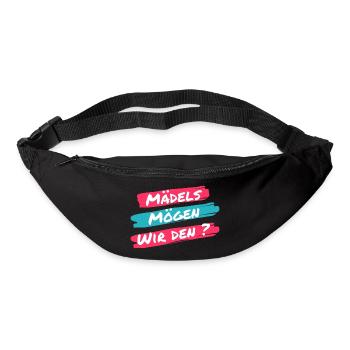 Mädels mögen wir den? Lustiger Spruch einer Klicke - Gürteltasche - Schwarz - Vorne