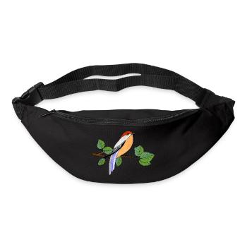 Bunter Vogel - Gürteltasche - Schwarz - Vorne