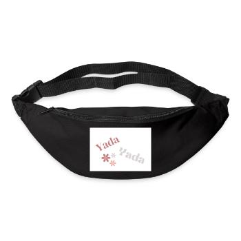 Yada Yada Typography, Simple Brown and Grey Words - Bum bag - black - Front