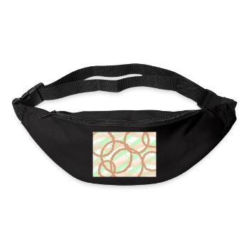 Brown Circles Background - Bum bag - black - Front