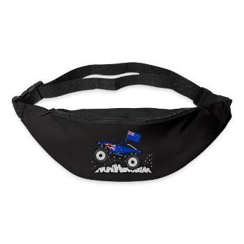 Monstertruck Neuseeland Flagge - Gürteltasche - Schwarz - Vorne