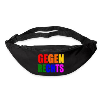 Gegen rechts - Gürteltasche - Schwarz - Vorne