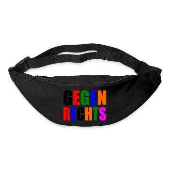Gegen rechts - Gürteltasche - Schwarz - Vorne