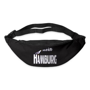 Hamburg Möwe & Moin Design - Gürteltasche - Schwarz - Vorne