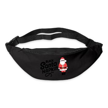 Serviette de table noire Père Noël - Sac banane - noir - Devant