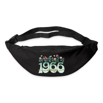 1966 Fleurs 60 Ans Anniversaire Femme - Sac banane - noir - Devant