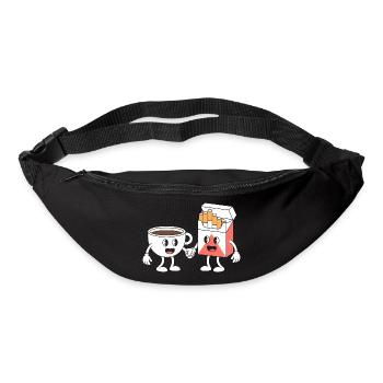 Café et cigarettes - T-shirt humoristique - Sac banane - noir - Devant