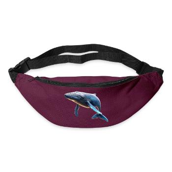 Blue Whale Whale Blue Whales Whale Song Diver Ocean Whales - Bum bag - burgundy - Front